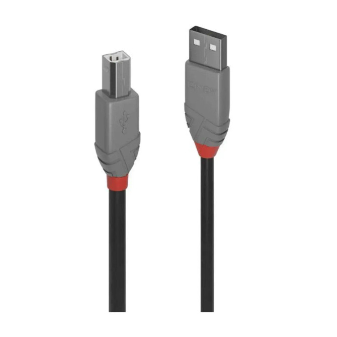 Lindy 2m USB-A 2.0 to USB-B Cable Anthra Line [36673]
