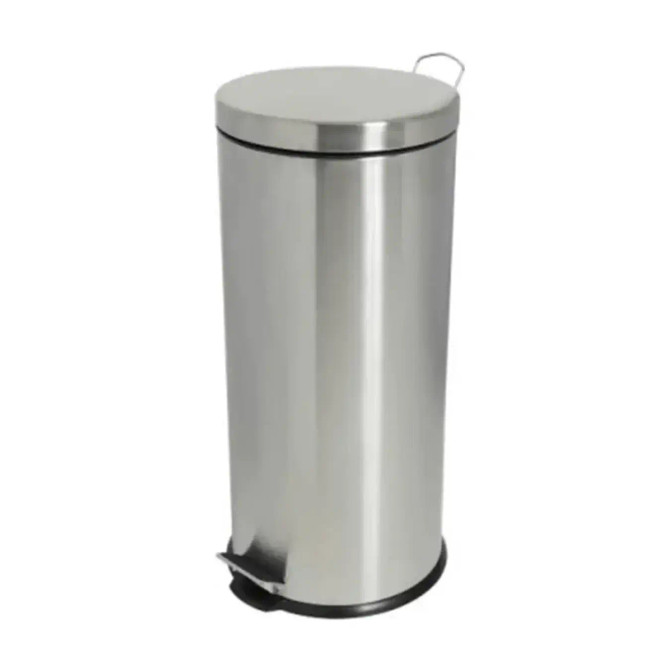 Round Stainless Steel Pedal Bin 30L