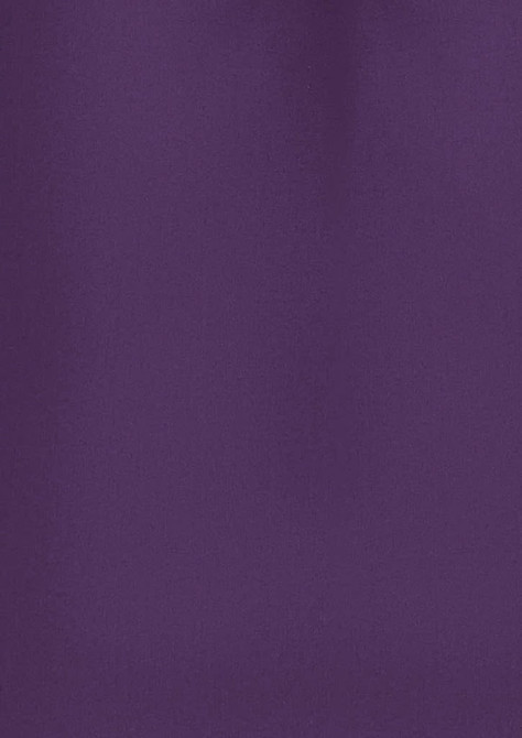 A plain short sleeve women's shirt in a rich purple colour, featuring a minimalistic design and a logo.