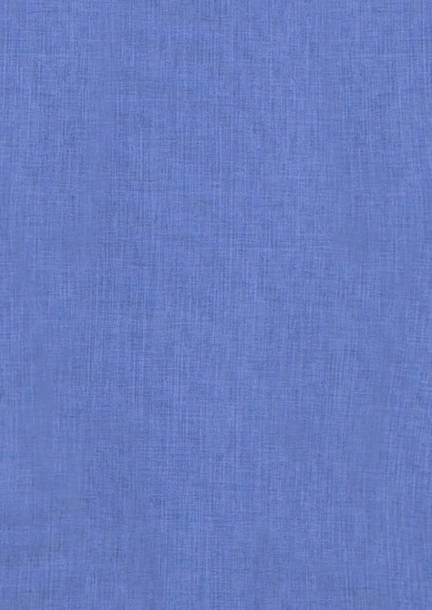 A women's 3/4 sleeve shirt in a soft blue fabric with a textured appearance. It features a logo on the design.
