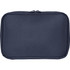 A navy organiser pouch with a zip closure, featuring a plain surface and a logo.
