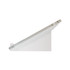 A desk stand designed for holding notes or tablets, featuring a slanted design for easy visibility.