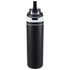 Black water bottle with a carry handle