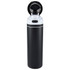 Black water bottle with a carry handle and open lid