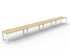Infinity Desk Single Sided 4 Person No Screen