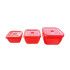 Connoisseur Microwave Containers Red (set of 3)