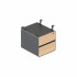 Deluxe Infinity 2 Drawer Hanging Pedestal