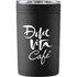A drink bottle in matte black, featuring a clear lid and a logo on the front. Capacity: 325ml.