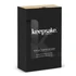 A black box containing Keepsake Noir salt and pepper grinders, featuring a sleek logo and elegant design.