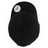 A classic black five-panel cap featuring a curved peak and a logo on the side.