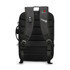 Ergonomic black backpack with padded straps and ventilation.