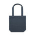 A dark grey tote bag with two shoulder straps and a square base, featuring an understated design.