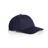 A navy blue cap with a curved brim and a logo on the front, showcased against a plain background.