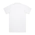 A plain white polo shirt with short sleeves, featuring a collared neckline and no visible branding.