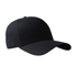 A black adult snapback cap with a structured five-panel design and a logo on the side.