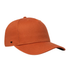 Orange baseball cap with curved brim and six-panel design.