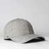 Gray baseball cap on white background, stylish casual accessory.