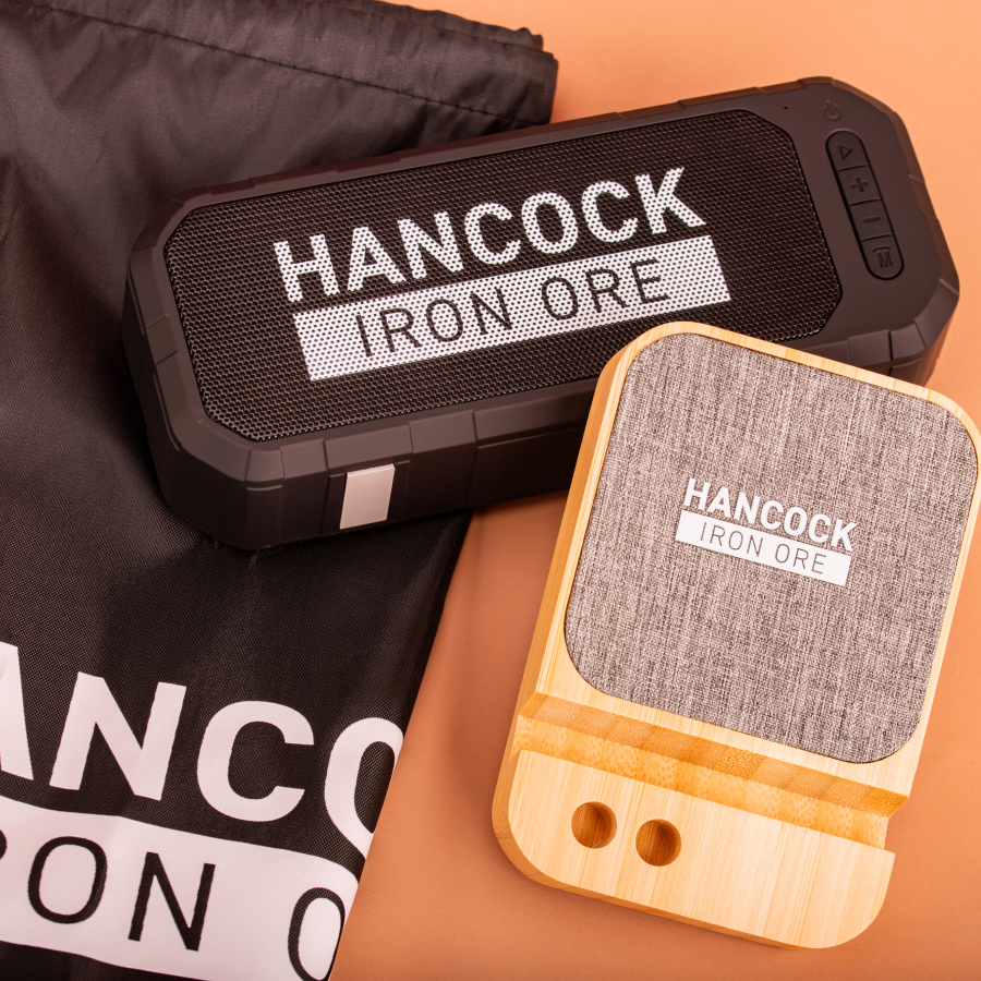 A collection of vibrant merchandise
