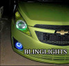 Blue Halo Angel Eye Fog Lights Lamps for 2010 2011 2012 Chevrolet Spark