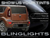 BlingLights Brand Tinted Protective Taillight Film Covers for 2009-2013 Kia Soul