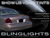 BlingLights Brand Tinted TailLight Film Overlays for 2003 2004 Mercury Marauder