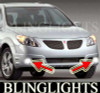 2005 2006 Pontiac Vibe GT Xenon Foglamps Foglights Driving Fog Lamps Lamp Light Lights Kit