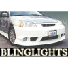 2001 2002 2003 Honda Civic Erebuni Body Kit Bumper Foglamps Foglights Fog Lamps Driving Lights