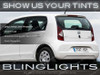 SEAT Mii Tinted Smoked Taillamps Taillights Overlays Kit Protetive Lense Film