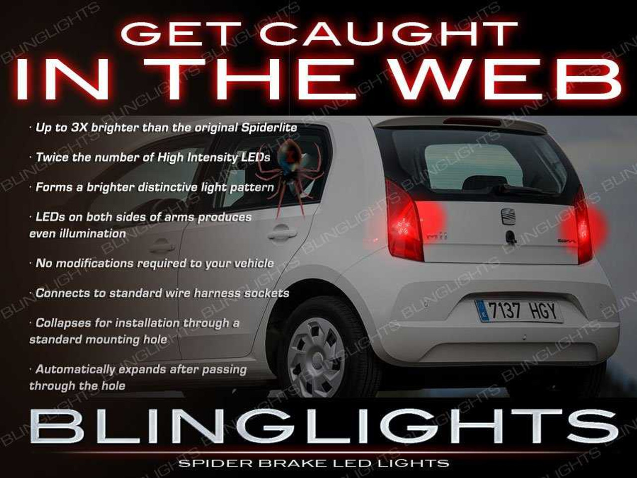 Seat Mii Tail Lamps Spider White Light Bulbs Pair Custom Lites