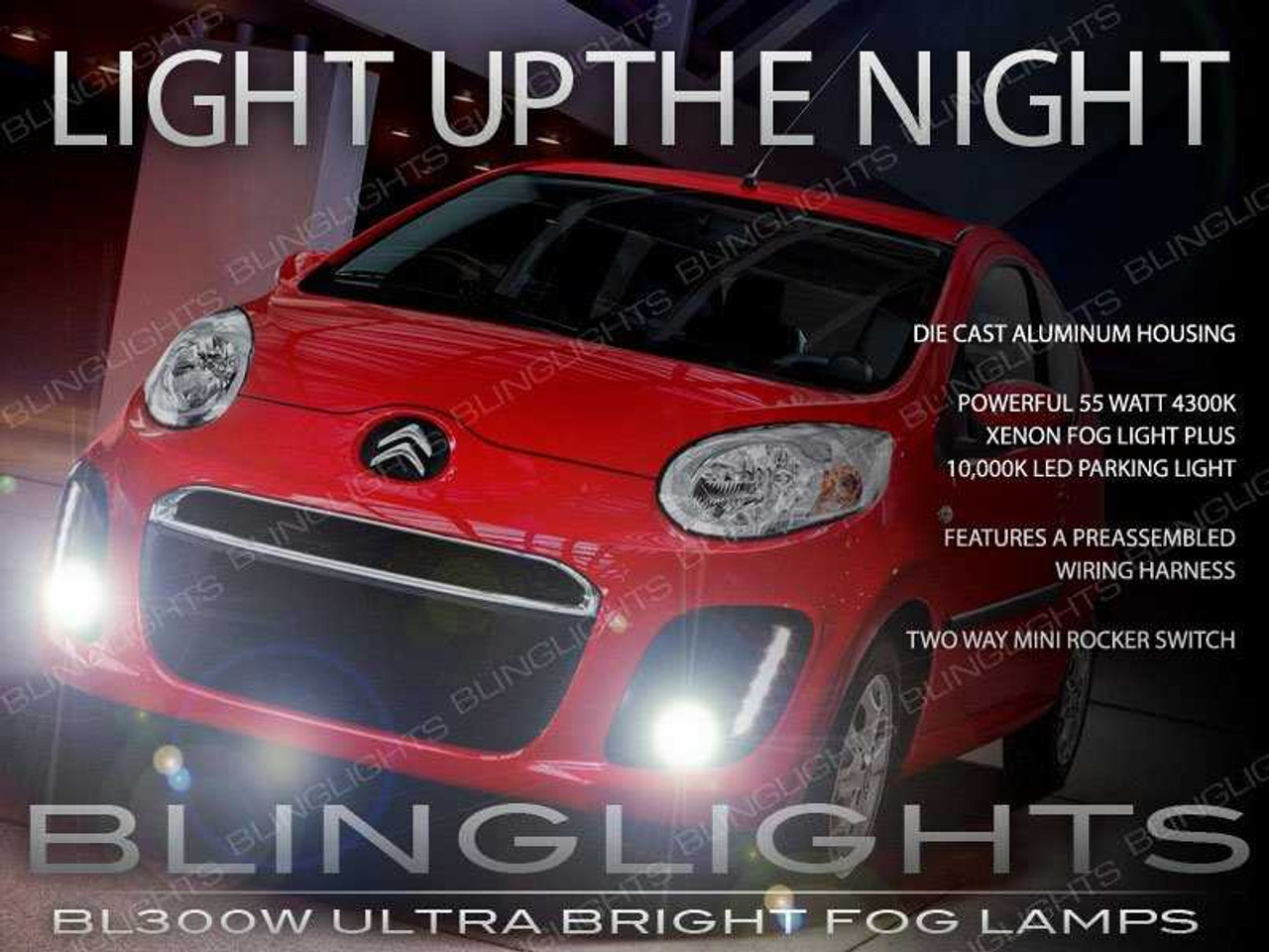 2012 2013 2014 Citroën C1 Xenon Fog Lamp Driving Light Kit