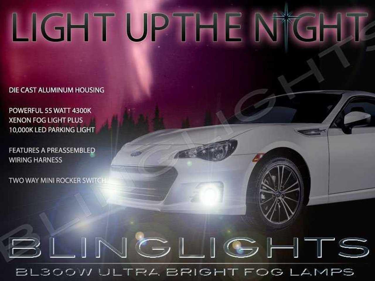 BlingLights Brand Fog Lights Lamps for 2013 2014 2015 2016 Subaru BRZ