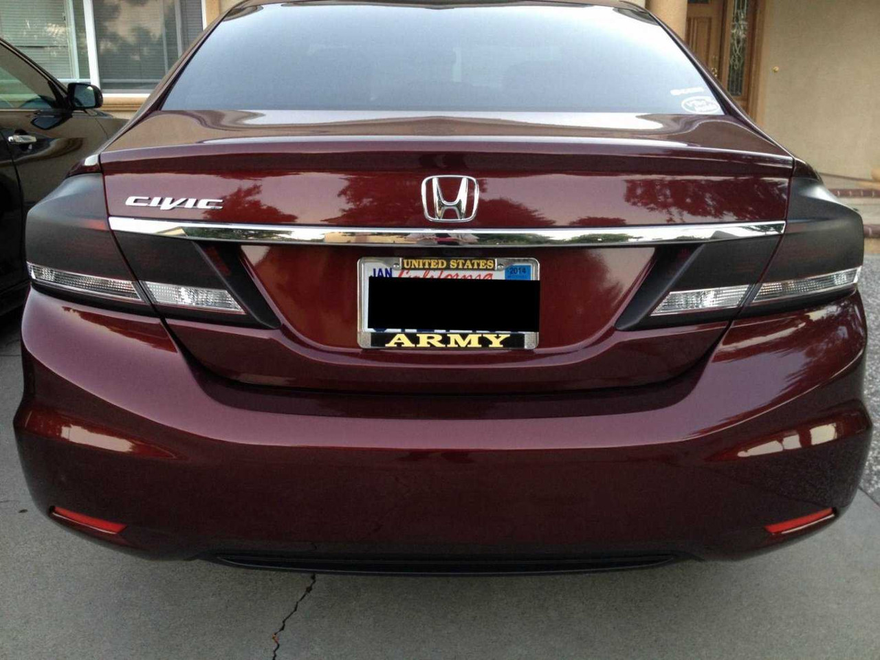 2012 2013 2014 2015 Honda Civic Tinted Taillamp Covers Taillight Overlays Murdered Out