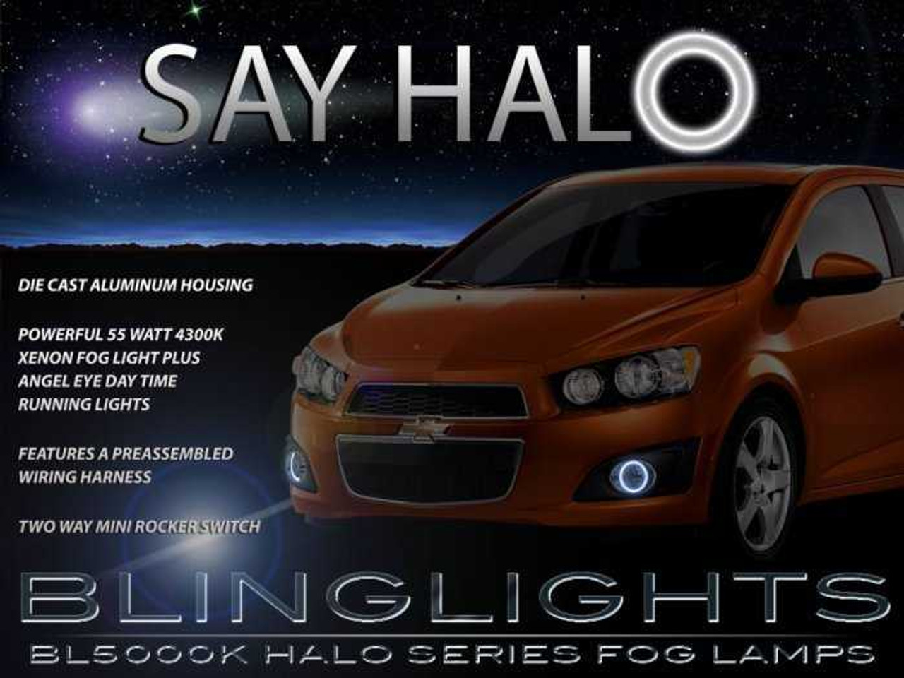 BlingLights Brand Halo LED Fog Lights compatible with 2012-2020 Holden Barina T300