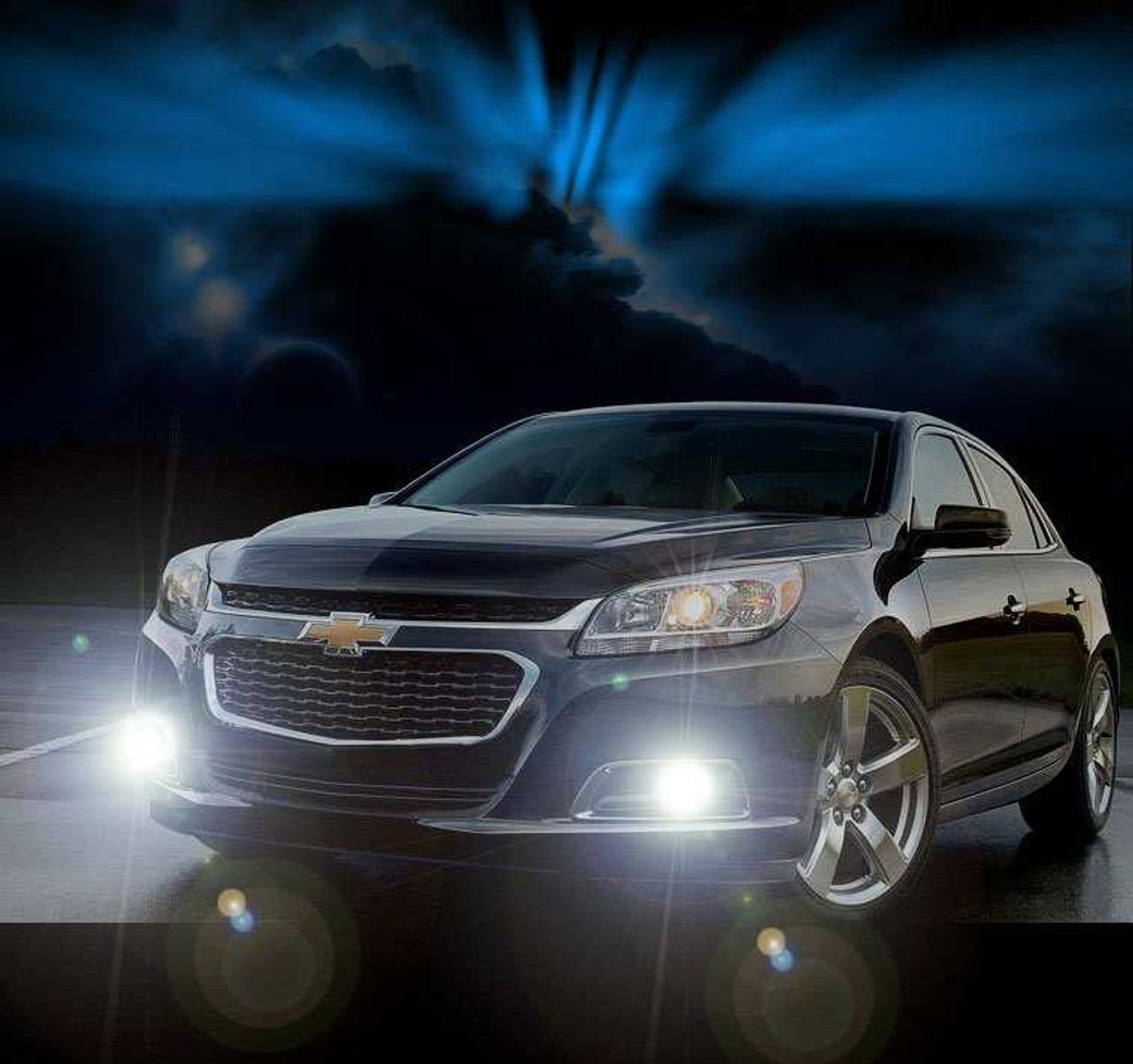 BlingLights Brand LED Halo Fog Lamps for 2013 2014 2015 2016 Chevrolet Malibu