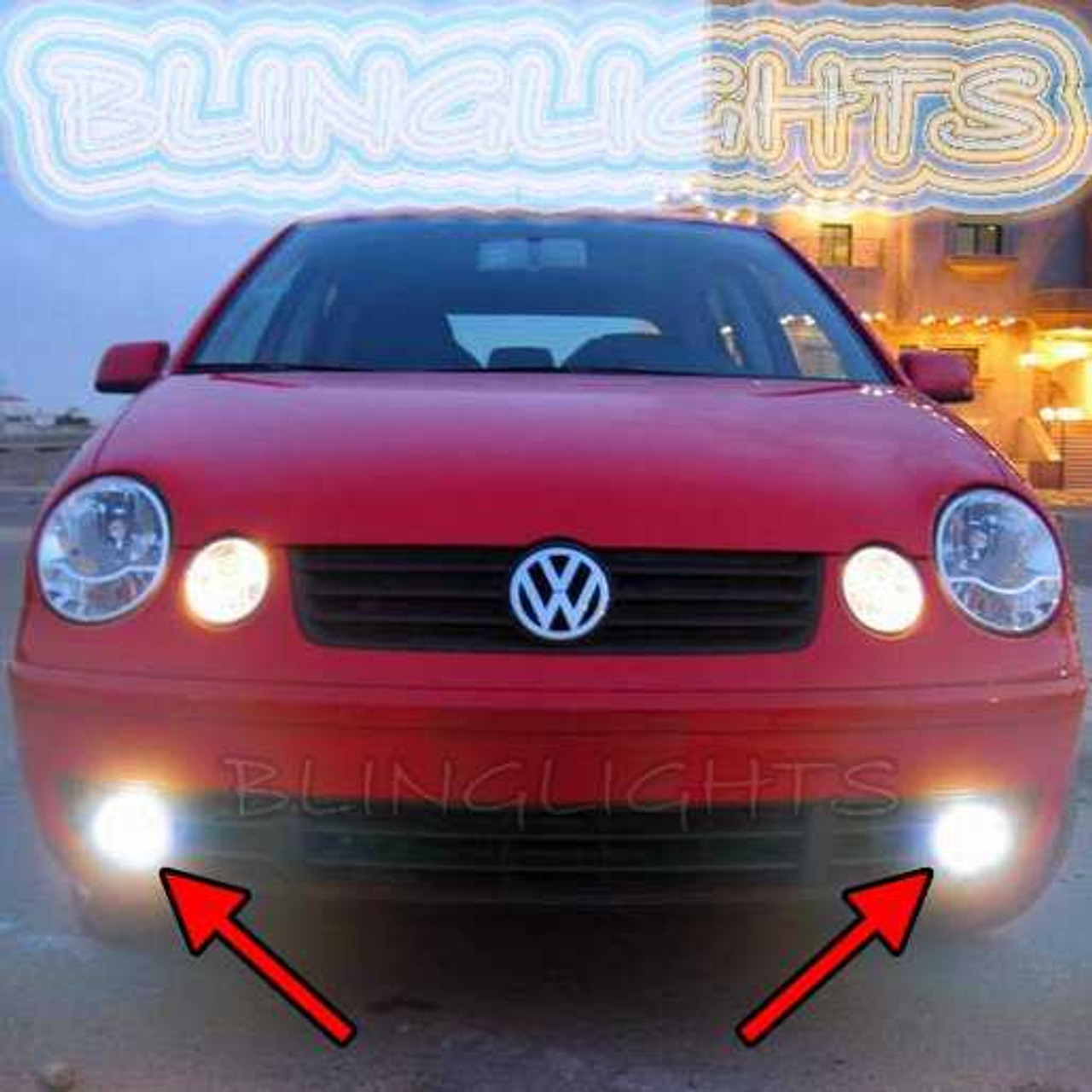 2002 2003 2004 2005 Volkswagen VW Polo Mk4 9N Xenon Fog Lamps Driving Lights Foglamps Foglights Kit