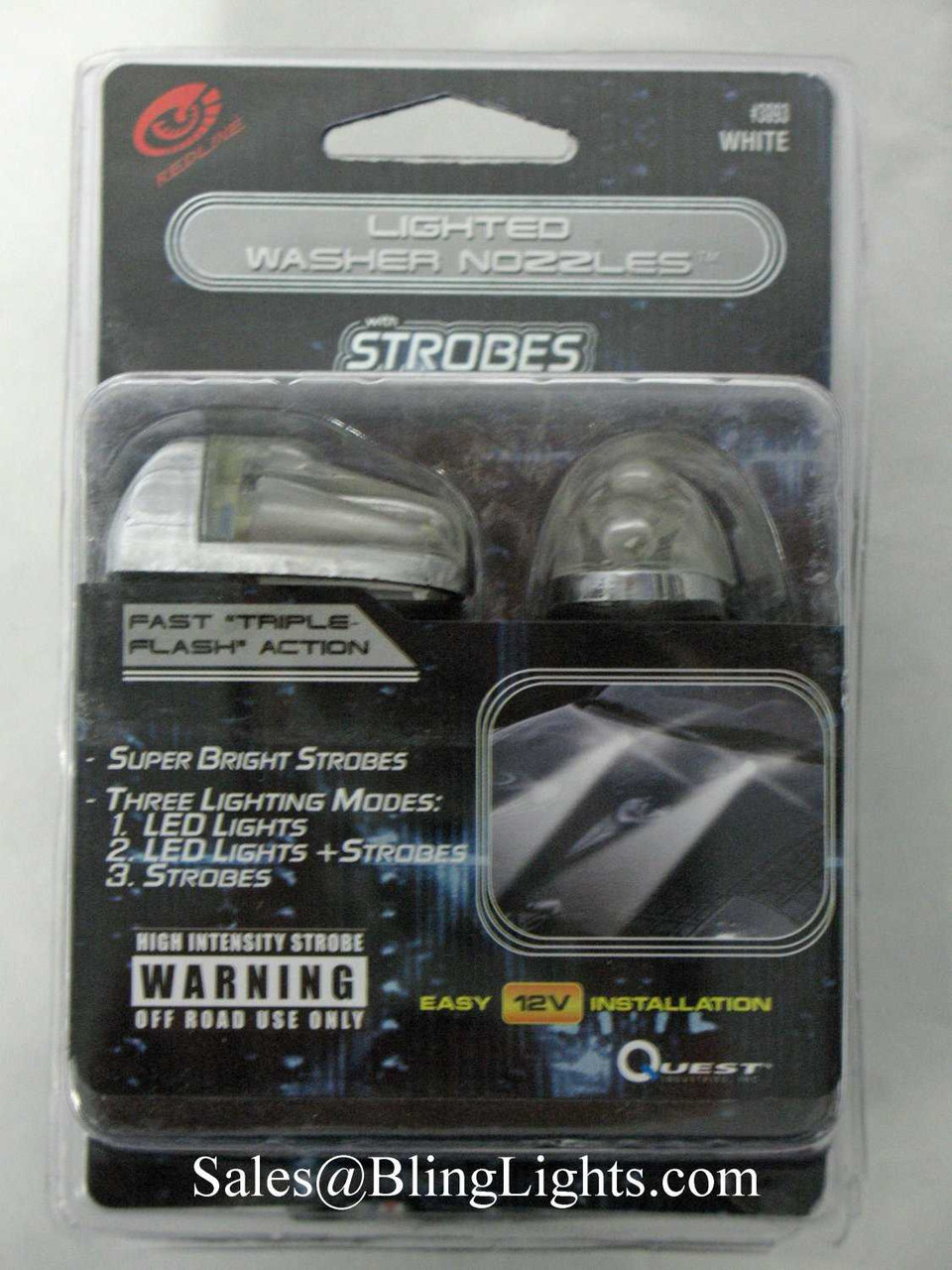 Dodge Avenger LED Strobe Washers Hood Nozzles Windshield Sprayers Lights Bonnet Lamps Strobes