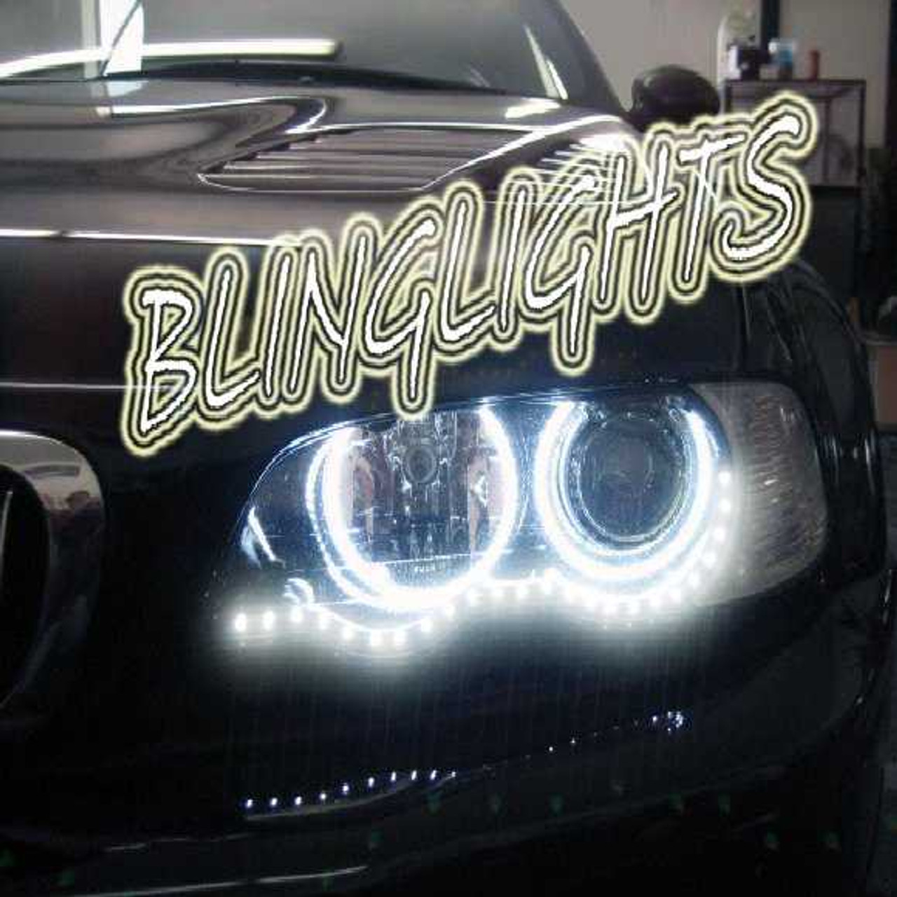 1998 1999 2000 BMW 328i 328Ci LED Day Time Running Strip Lights Headlamps Headlights Head Lamps DRLs