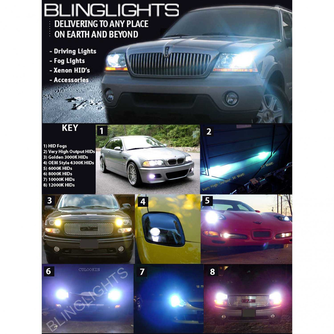 Jaguar XK Replacement HID Light Bulbs Set for X150 Xenon Headlamps Headlights Head Lamps Lights