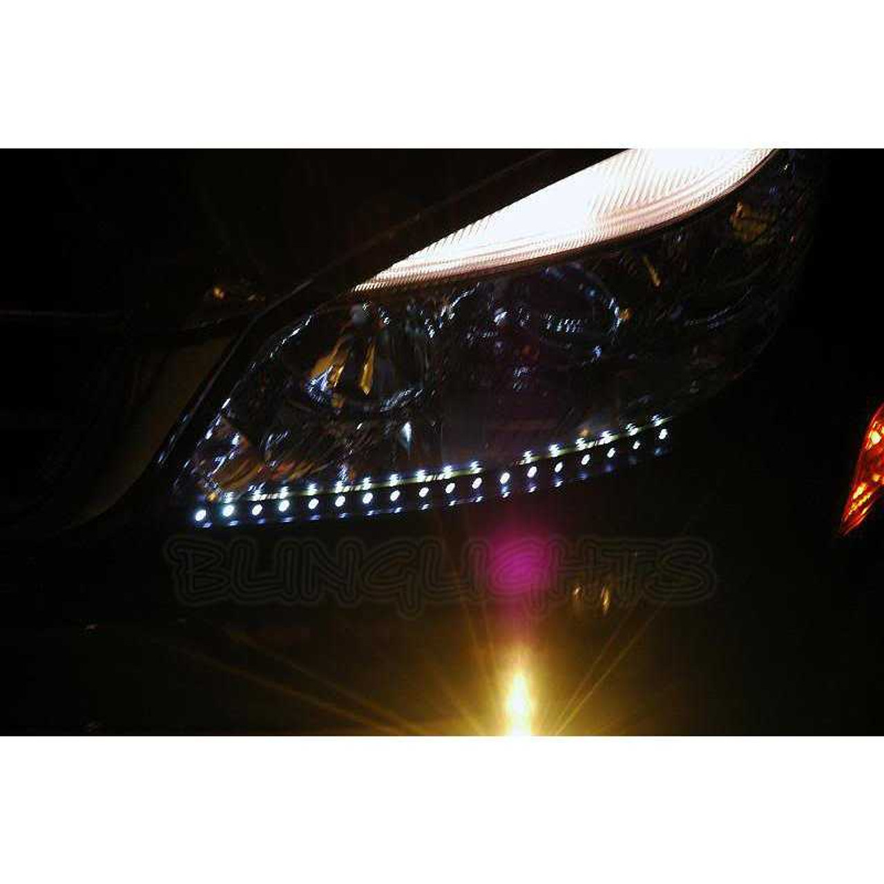 Mercedes C200 LED DRL Strip Lights for Headlamps Headlights Head Light Lamps LEDs DRLs Strips w204