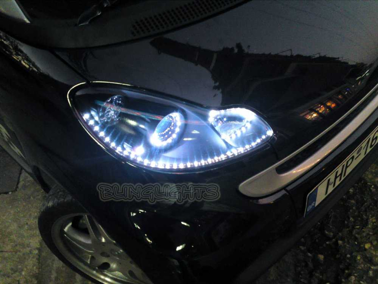 Smart fortwo LED DRL Light Strips Day Time Running Lamps Kit for 2 Headlamps Headlights
