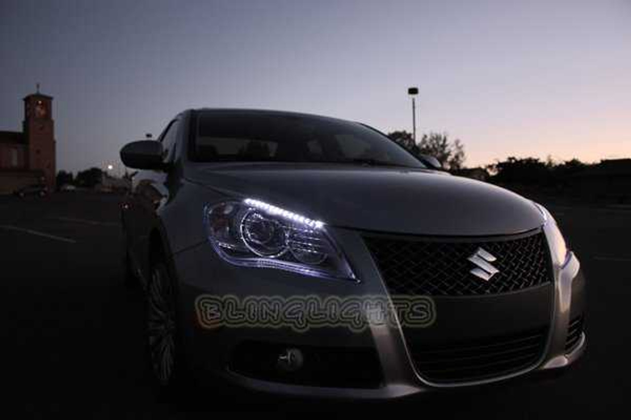 2009 2010 2011 Suzuki Kizashi LED DRL Strips Headlamps Headlights Head Lamps Lights LEDs DRLs