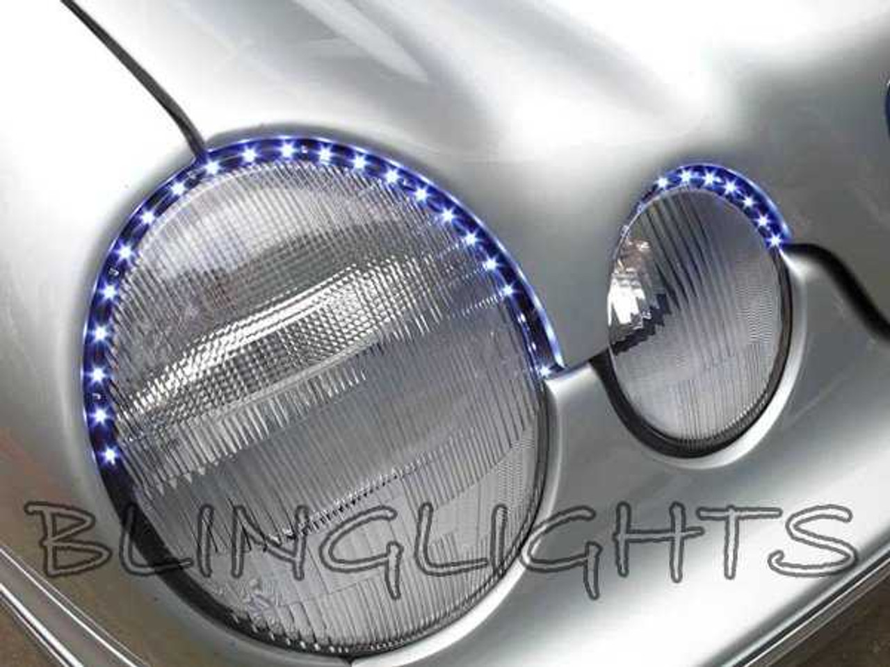 Mercedes A B CL CLS Class LED DRL Head Lamp Light Strips Kit