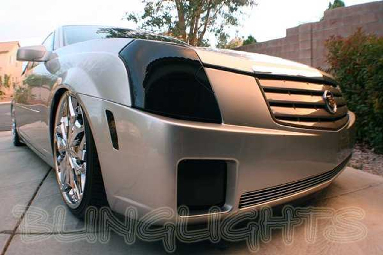 Cadillac CTS Smoked Headlamp Overlays Murdered Out Light Covers