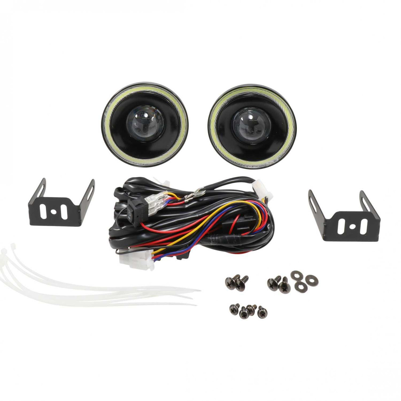 White LED Halo Fog Lights for 2001 2002 2003 2004 Ford Focus SVT mk1