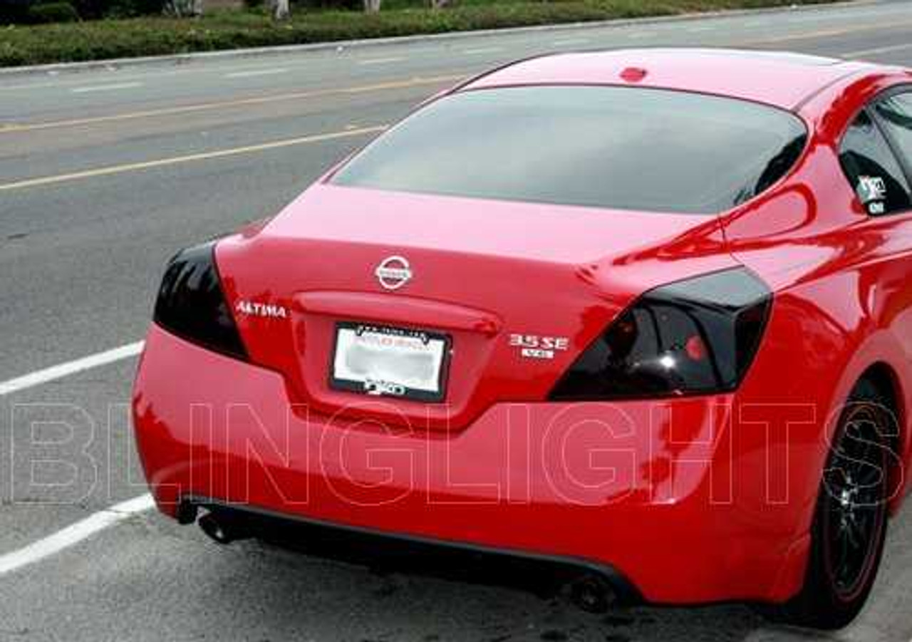 2008-2013 Nissan Altima Coupe Smoked Taillamp Overlays Taillight Film Covers