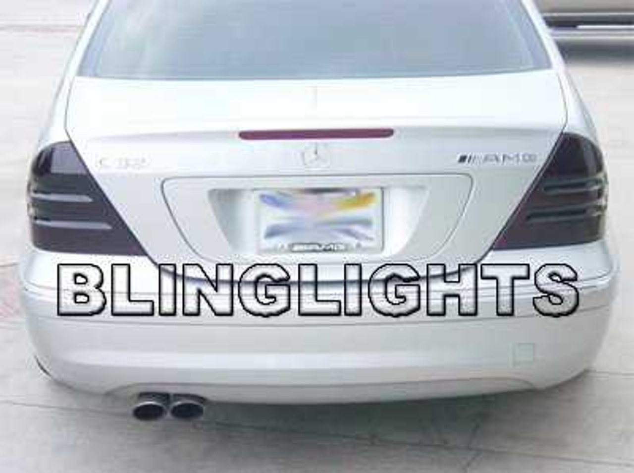 Mercedes C160 SE Sports Coupe Smoked Taillamps Taillights Tail Lamps Lights Tint Film Overlays w203