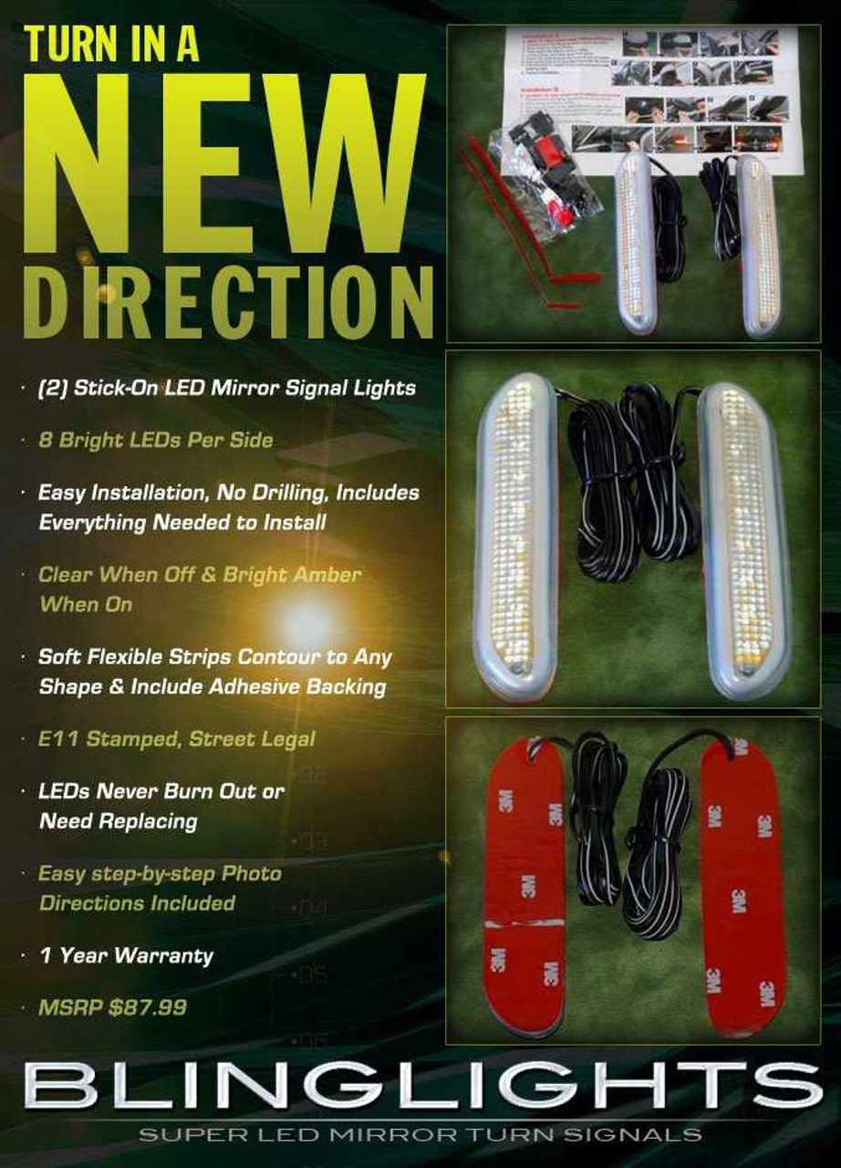 Mitsubishi Mirage LED Mirrors Turnsignal Lights Kit Side Turn Signal Lamps