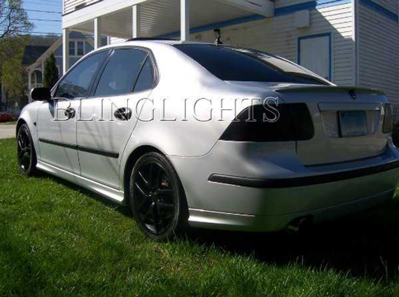 Saab 9-3 Tinted Smoked Taillamps Taillights Overlays Film Protection