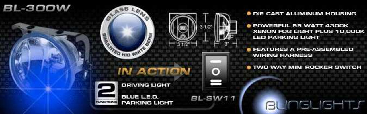 2005 2006 Pontiac Vibe GT Xenon Foglamps Foglights Driving Fog Lamps Lamp Light Lights Kit