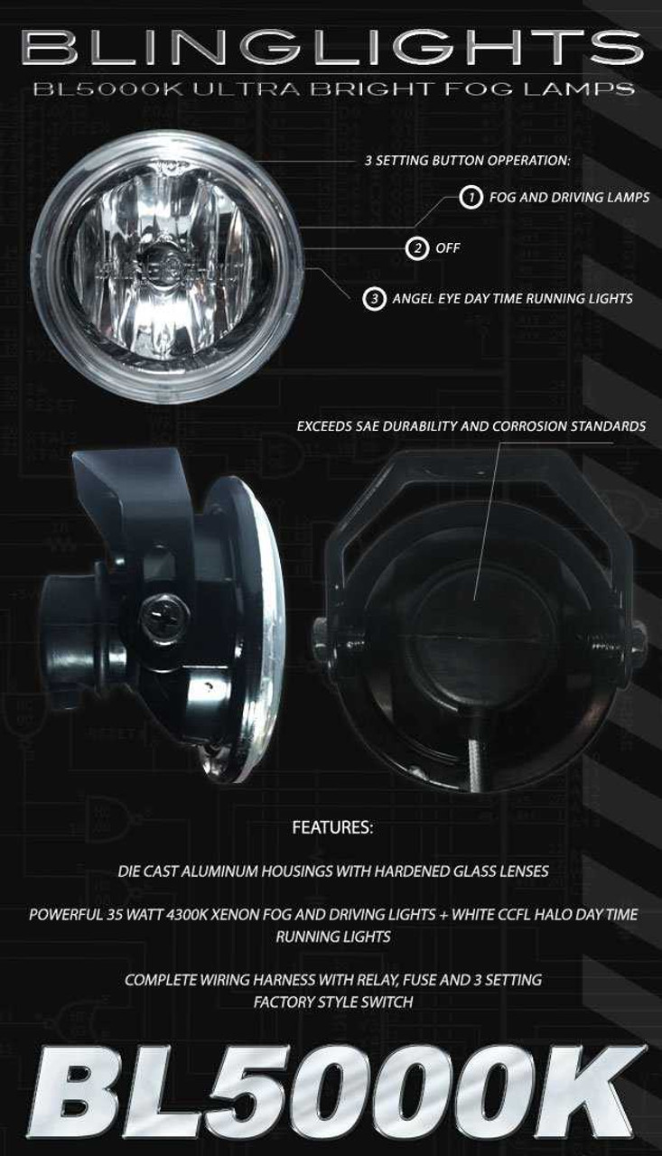 Holden VF Calais V Halo Fog Lamps Driving Lights Kit Angel Eye